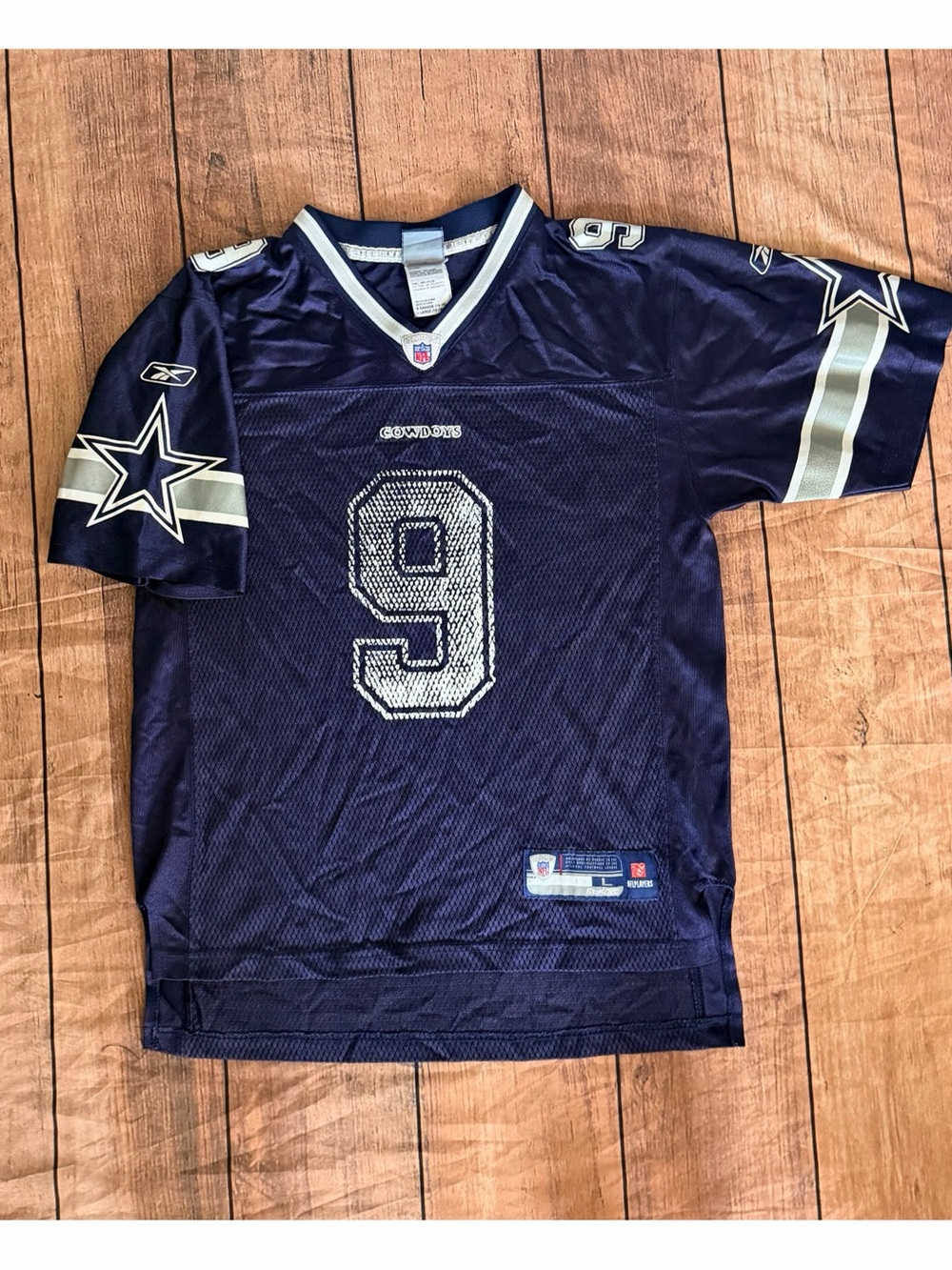 Vintage Reebok Dallas Cowboys Tony Romo Youth NFL Jersey Large 14-16